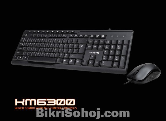 Gigabyte KM6300 Combo USB Keyboard & Mouse (কীবোর্ড ও মাউস)